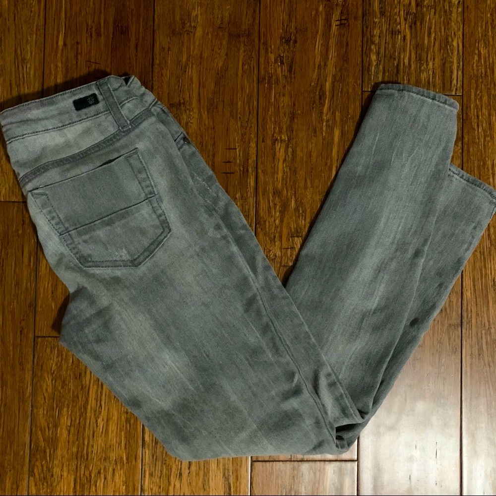 Jessica Simpson LR Zip Ankle Skinny Gray Jeans